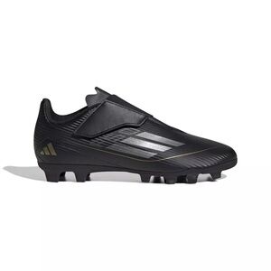 Adidas Black Soccer Cleats with Silver Stripes Velcro easy on/off